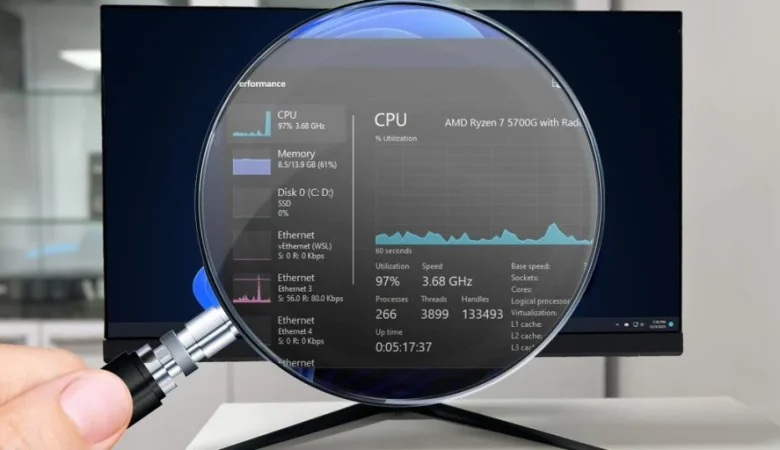 آموزش بررسی مصرف CPU در ویندوز