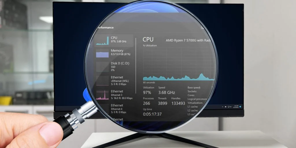 آموزش بررسی مصرف CPU در ویندوز